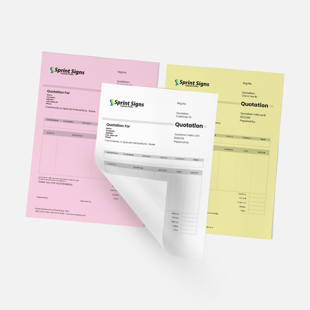 Carbonless Forms 2 Part