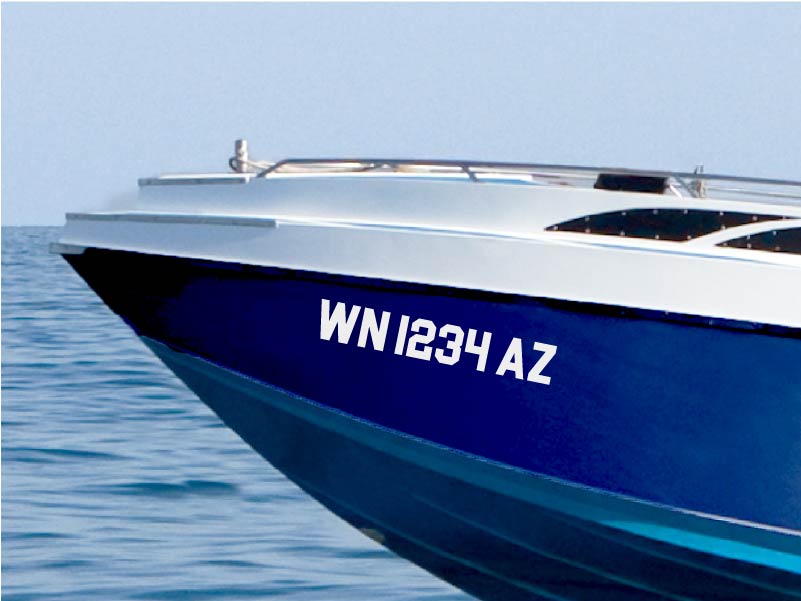 Boat Numbers - Black/white 1