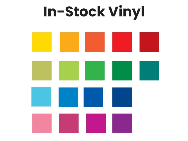 Vinyl Color options available
