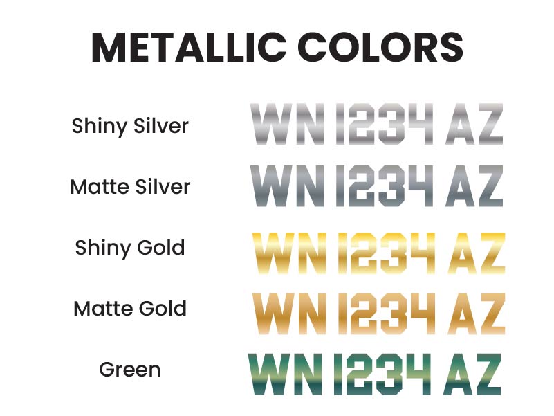 Metallic colors available