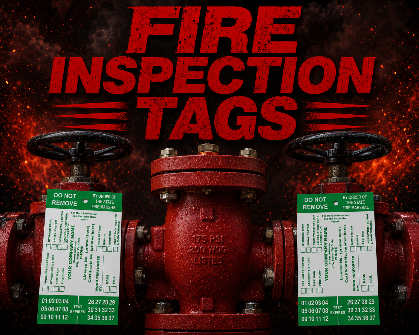 Fire Inspection Tags sample
