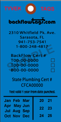 Tyvek Tags sample