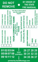Fire Inspection Tags sided Style C