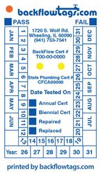 BF2004 Backflow Tags 1 sided Style D
