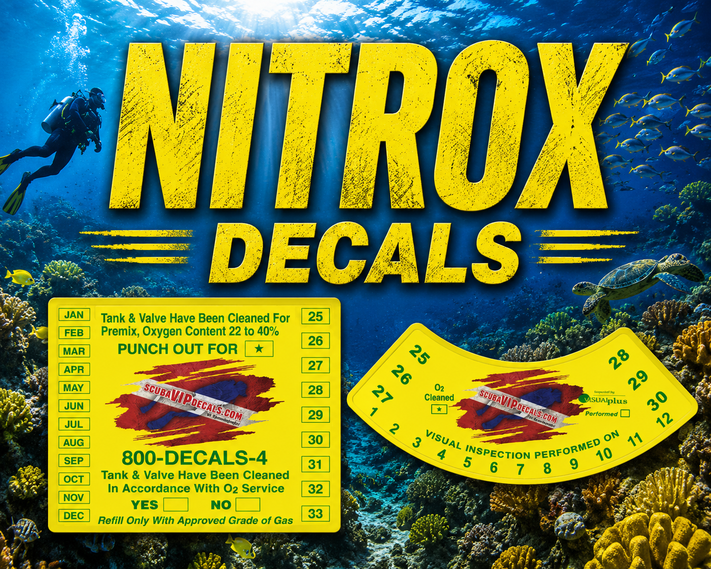Scuba Nitrox Decals