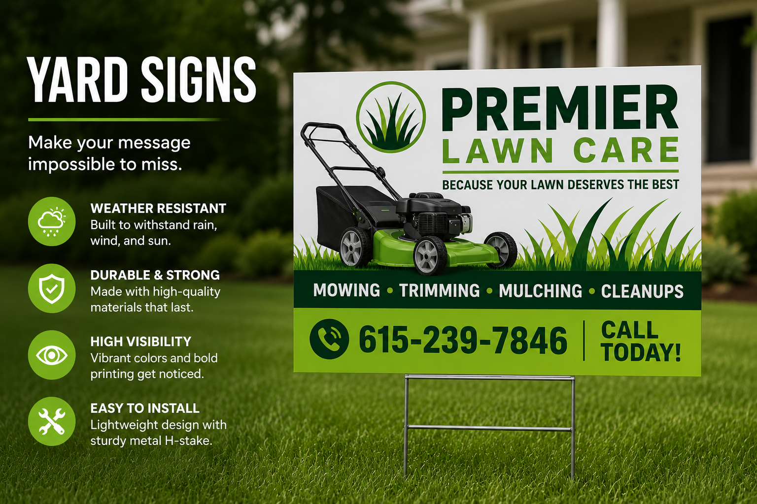 Yard Signs 18" x 12" 1