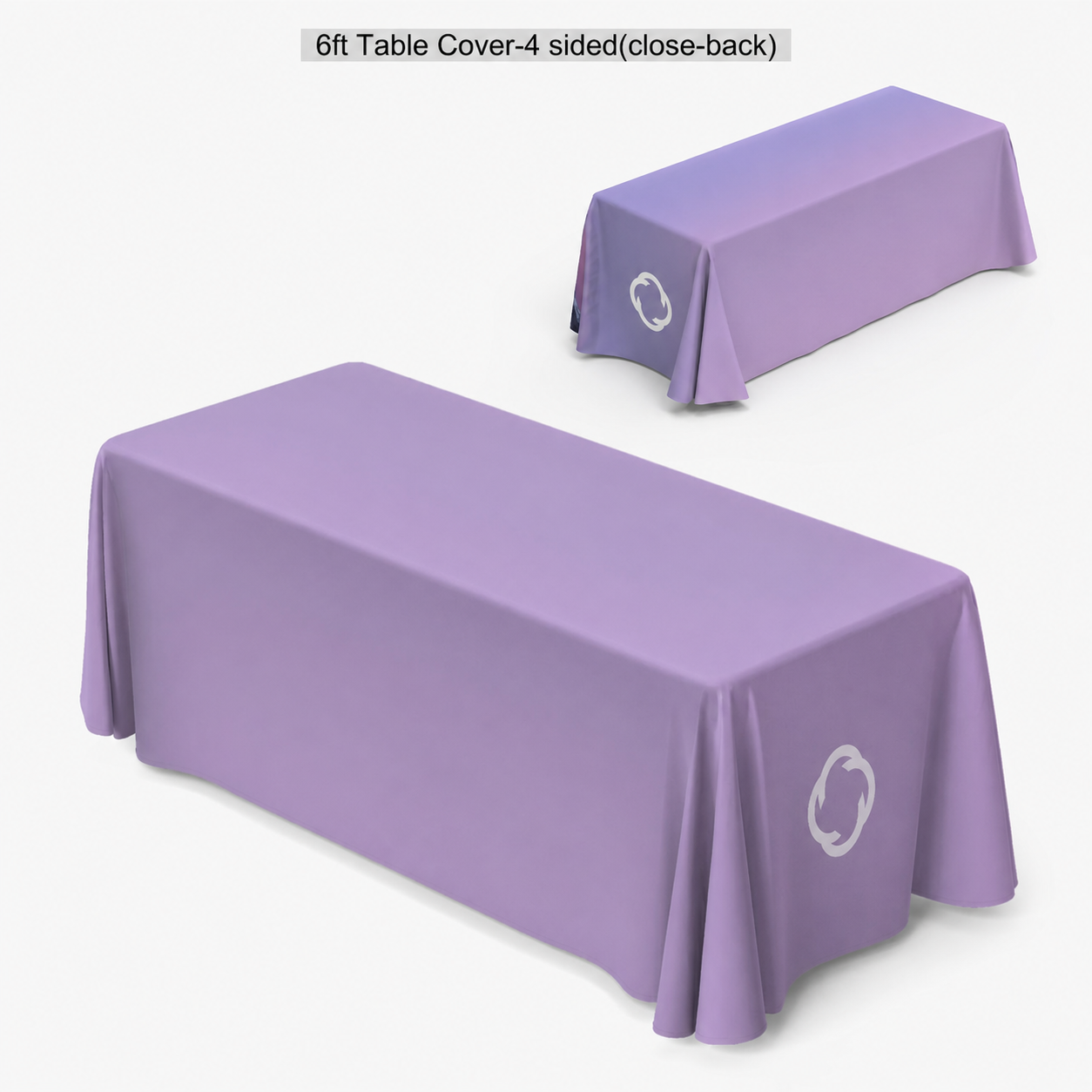 6' table cover back closed