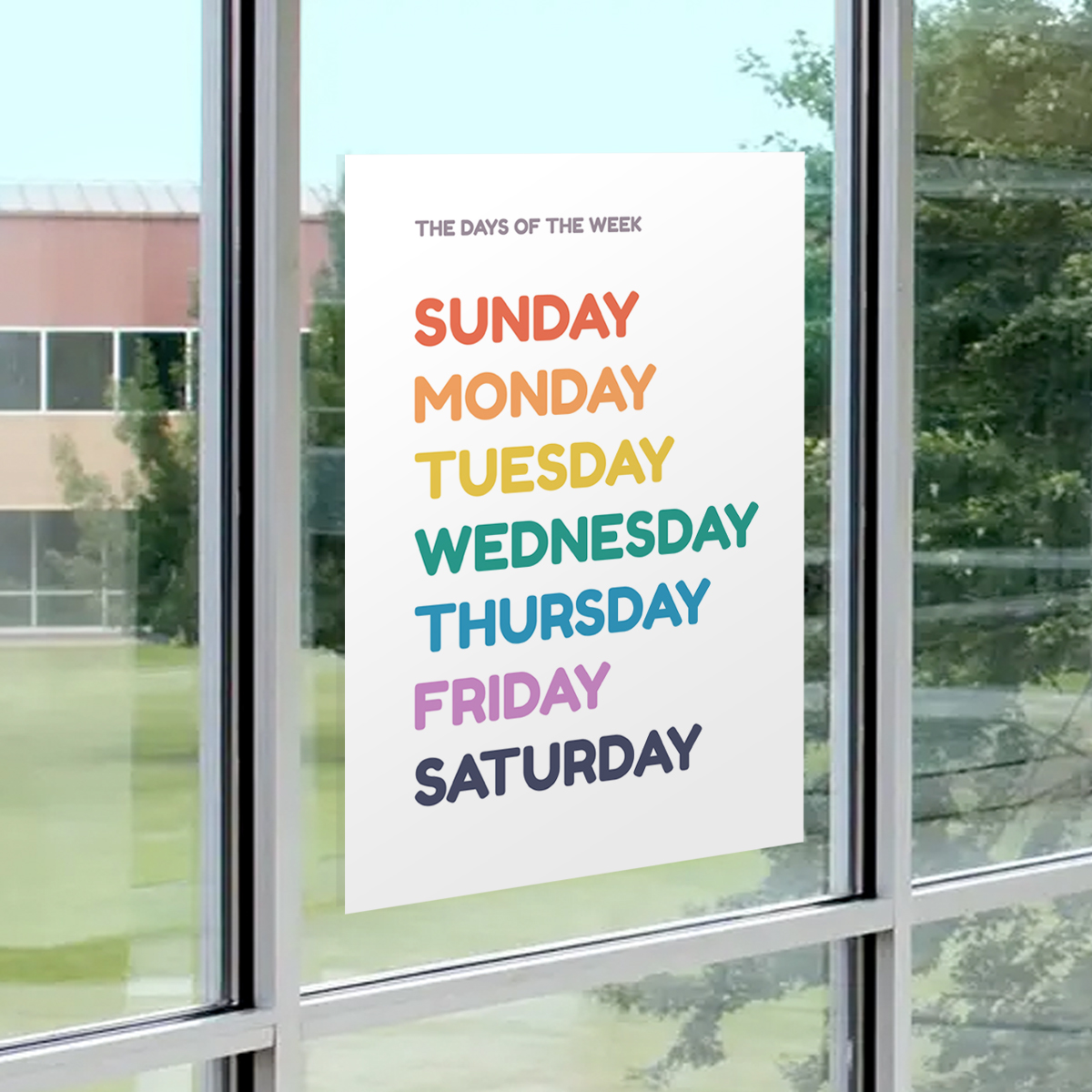Window Cling (White) with Back Adhesive 2