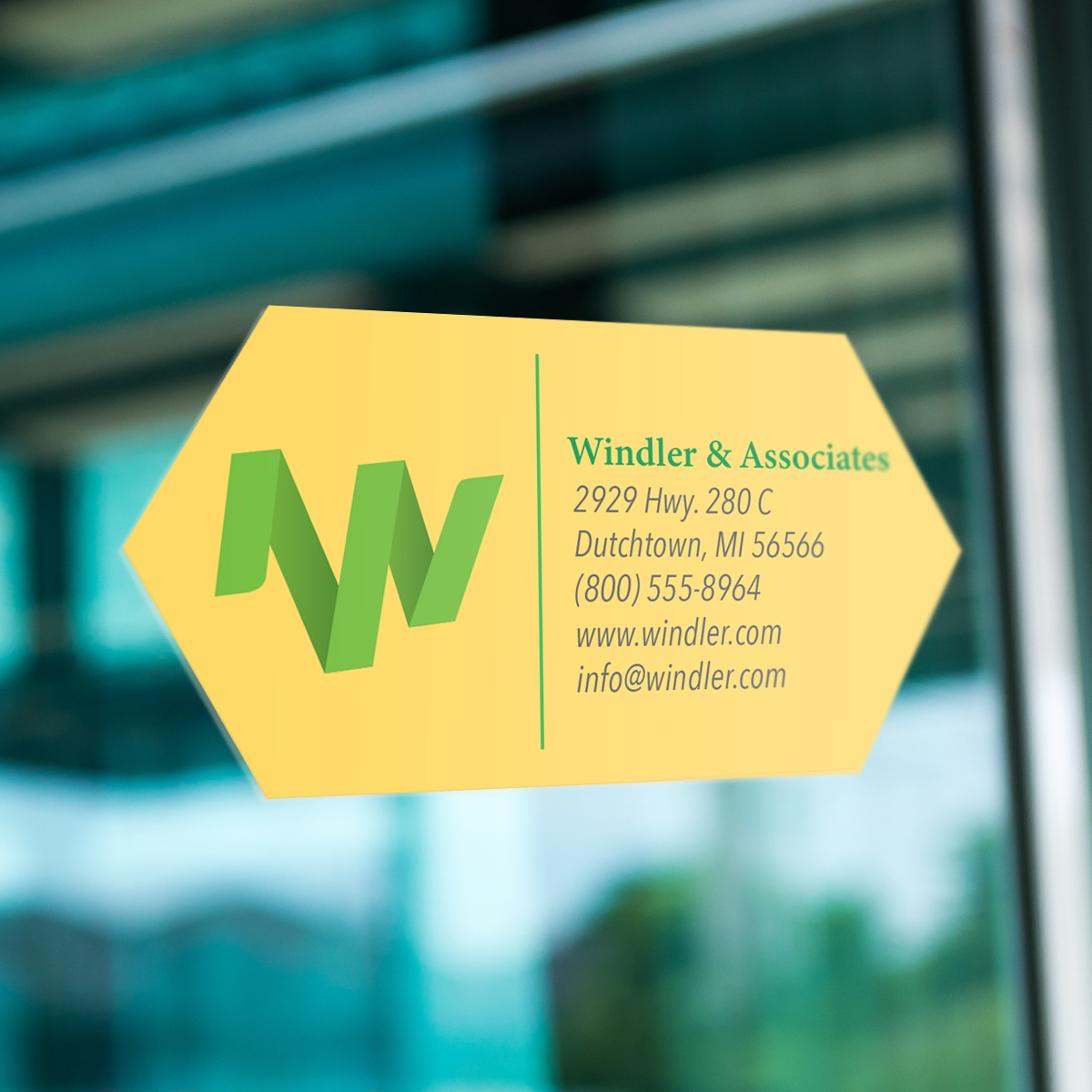 Window Cling (White) with Back Adhesive 3