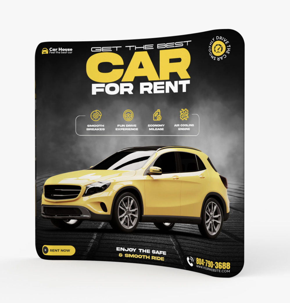 Curved Tension Fabric Display