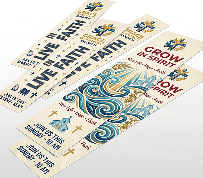 Bookmark printing for churches and ministries | TheFlyerLab
