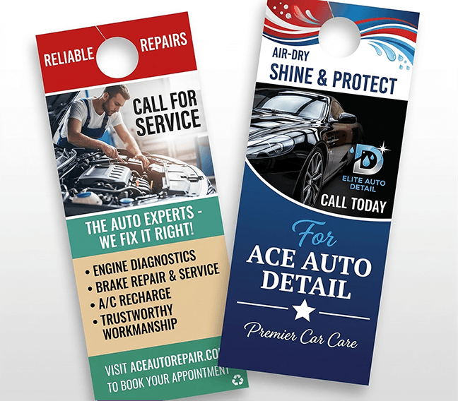 Door Hangers for Car Care