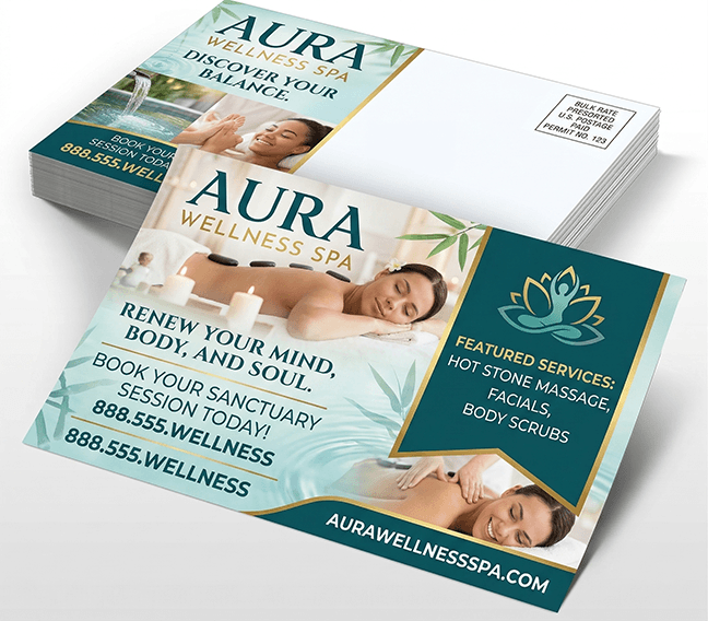 Postcards and Flyers for Beauty Salons and Spas