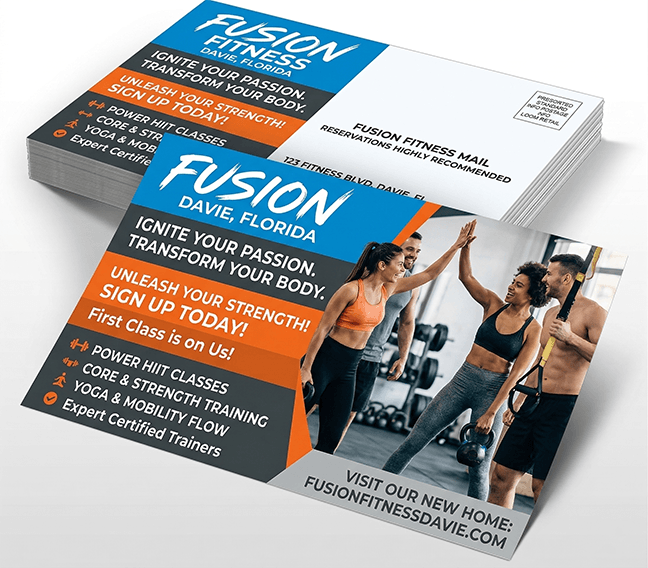 Flyers and Postcards for Gyms