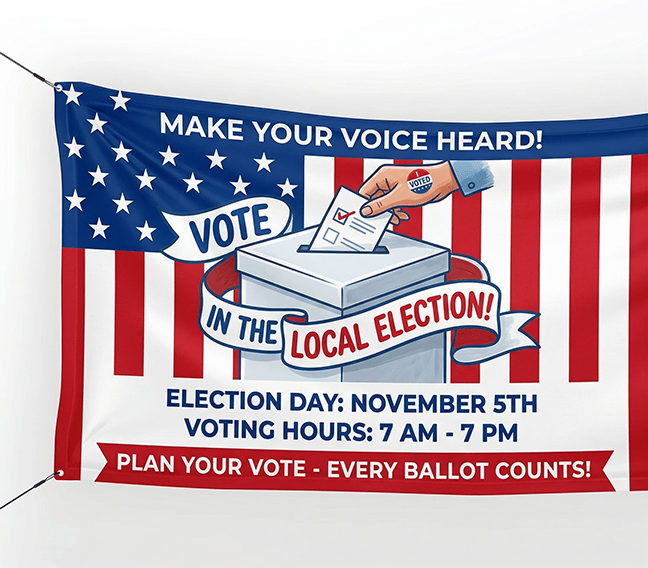 Vinyl banner printing for political campaigns | TheFlyerLab