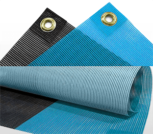 Custom mesh vinyl banner printing — perforated wind-resistant outdoor banners | TheFlyerLab