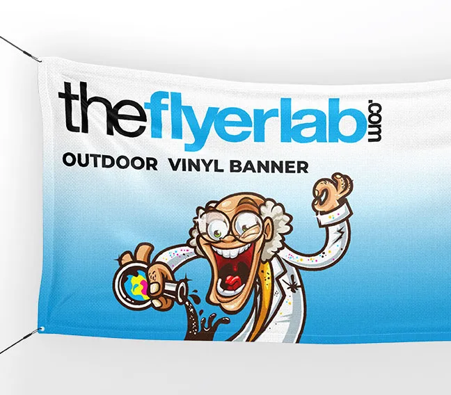 Outdoor Banners Custom outdoor vinyl banner printing — full color 13oz scrim vinyl with grommets | TheFlyerLab