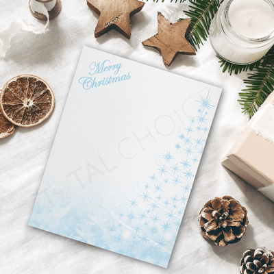 Blue Christmas Christmas Letterhead