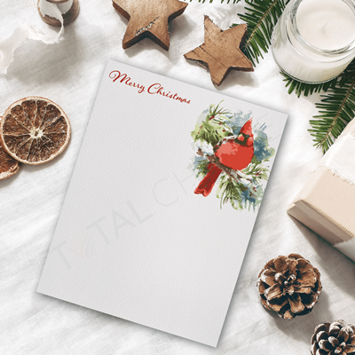 Cardinal Christmas Christmas Letterhead