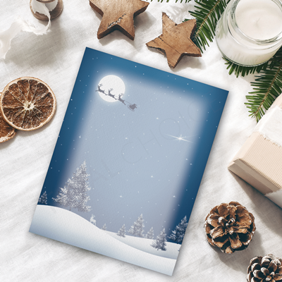 Christmas Moon Christmas Letterhead