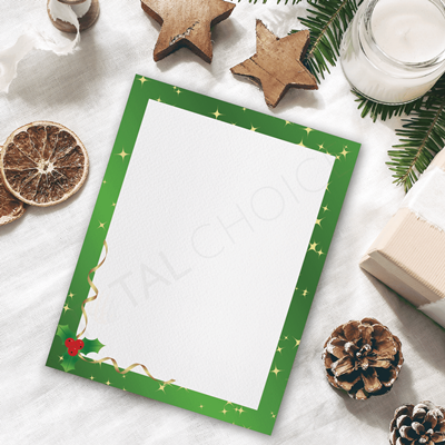 Holly Christmas Holiday Letterhead