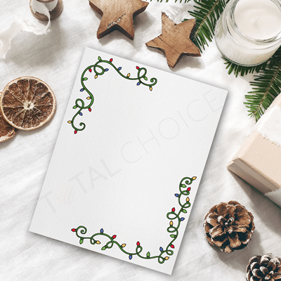 Merry Christmas in Lights Holiday Letterhead