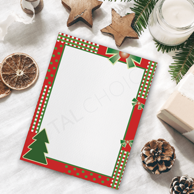 Plaid Christmas Holiday Letterhead