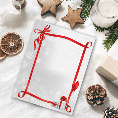 Ribbon Christmas Letterhead