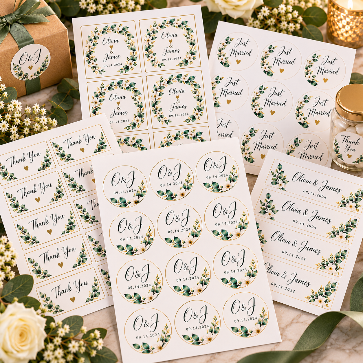 Wedding Label Sheets