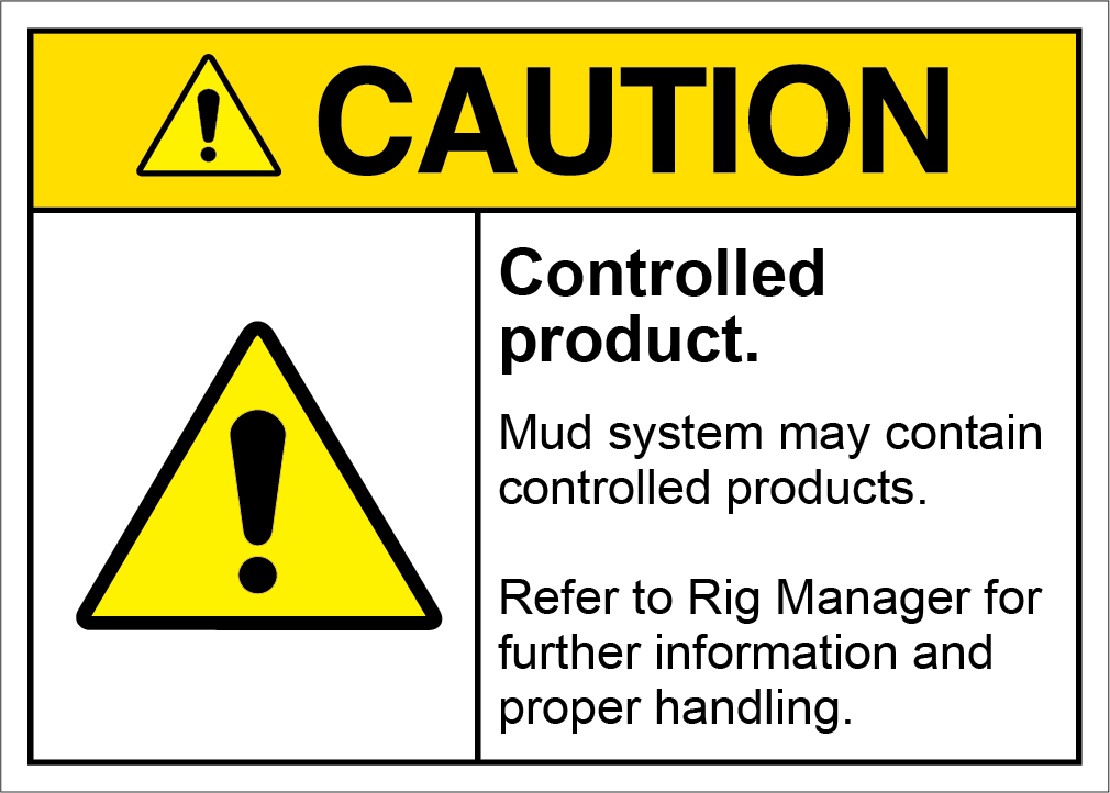 Controlled Product Safety Sign Caution Controlled Product