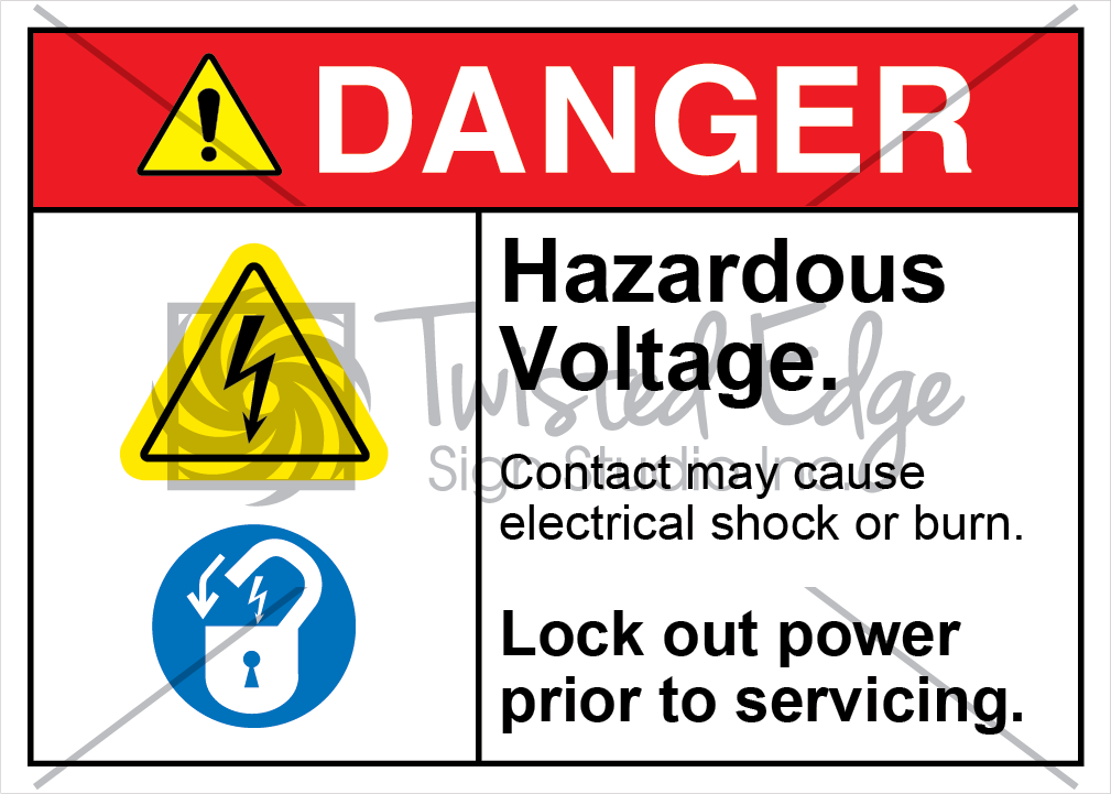 Hazardous Voltage Lock Out Power Safety Sign Danger Hazardous Voltage Lock Out Power