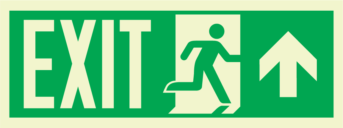 Exit Sign Exit Ahead