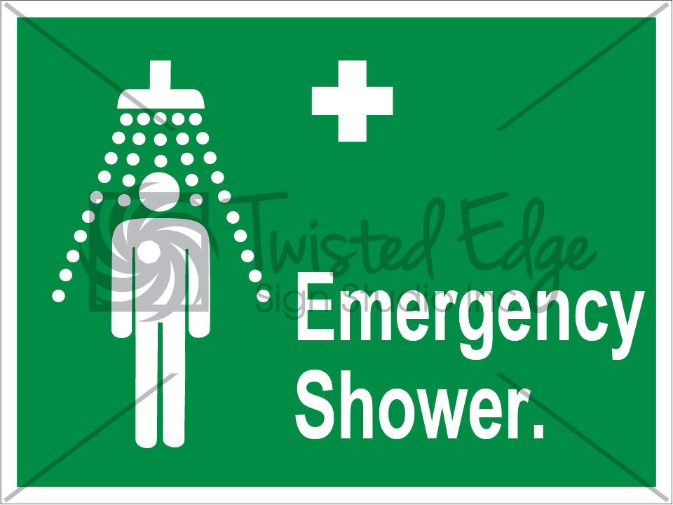 Emergency Shower Safety Sign Emergency Shower