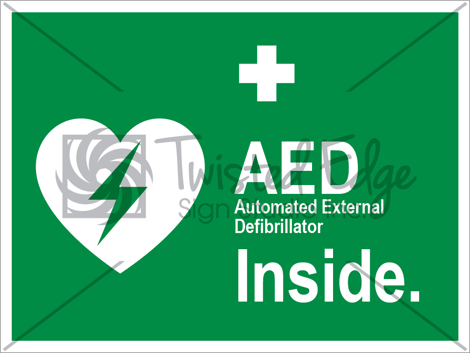 AED Safety Sign AED Inside