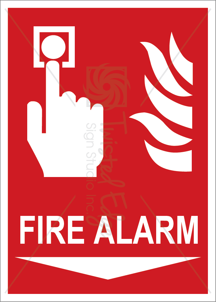 Fire Alarm Safety Sign Fire Alarm Below