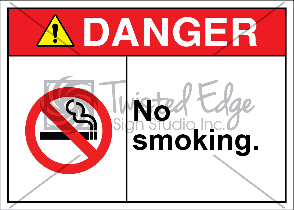 No Smoking Safety Sign Danger No Smoking