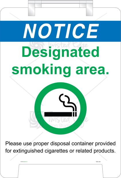 Designated Smoking Area - Sandwich Board