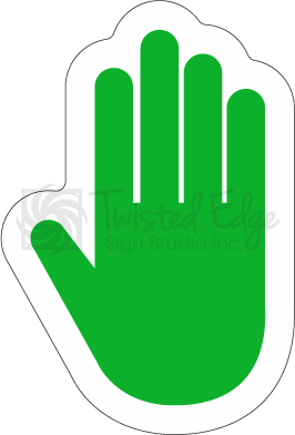 Hard Hat Decal Green Hand