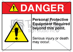 Safety Sign Danger Personal Protective Equipment Required