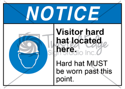 Safety Sign Notice Visitor Hard Hat
