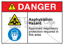 Safety Sign Danger Asphyxiation Hazard