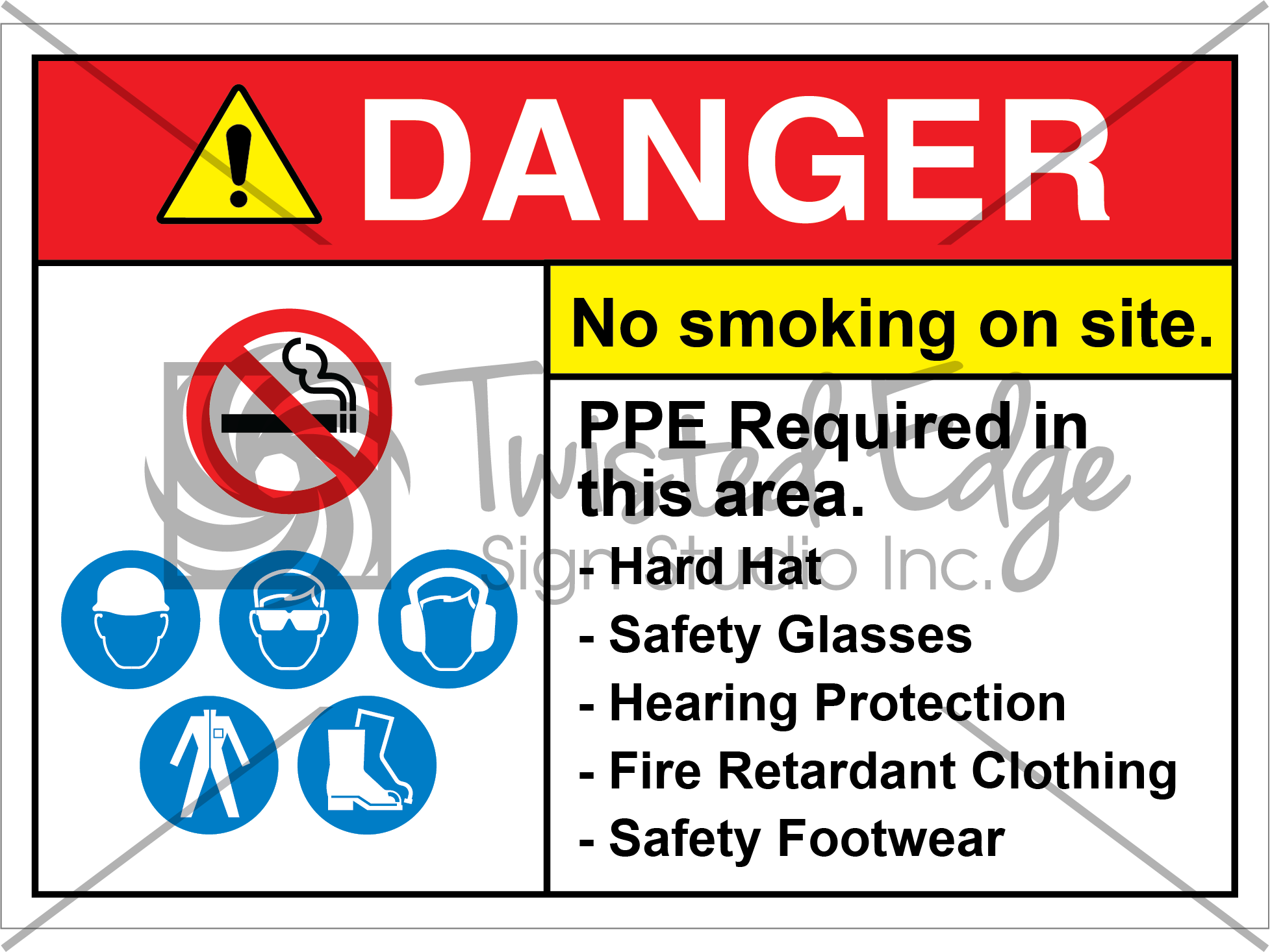 No Smoking On Site PPE Required [ No Smoking On Site PPE Required ]