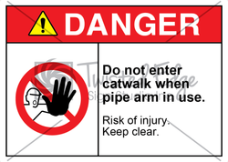 Safety Sign Danger Do Not Enter Catwalk