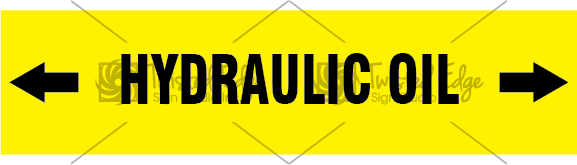 Pipe Markers Yellow Pipe Marker Yellow Hydraulic Oil