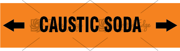 Pipe Markers Orange Pipe Marker Orange Caustic Soda