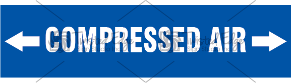 Pipe Markers Blue Pipe Marker Blue Compressed Air