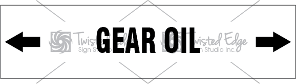 Pipe Markers White Pipe Marker White Gear Oil