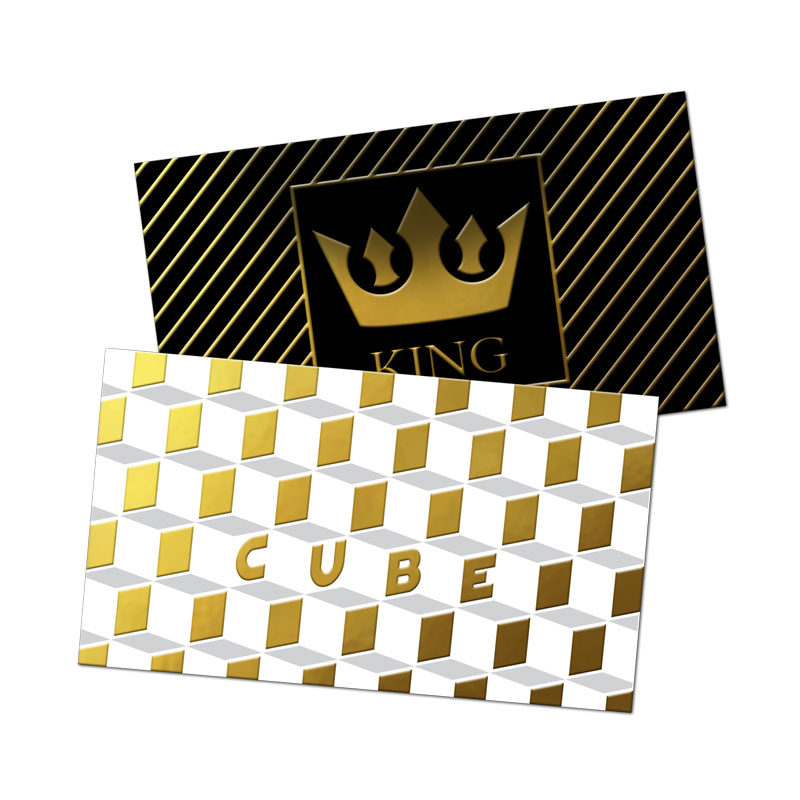 Suede Business Cards with Raised Foil