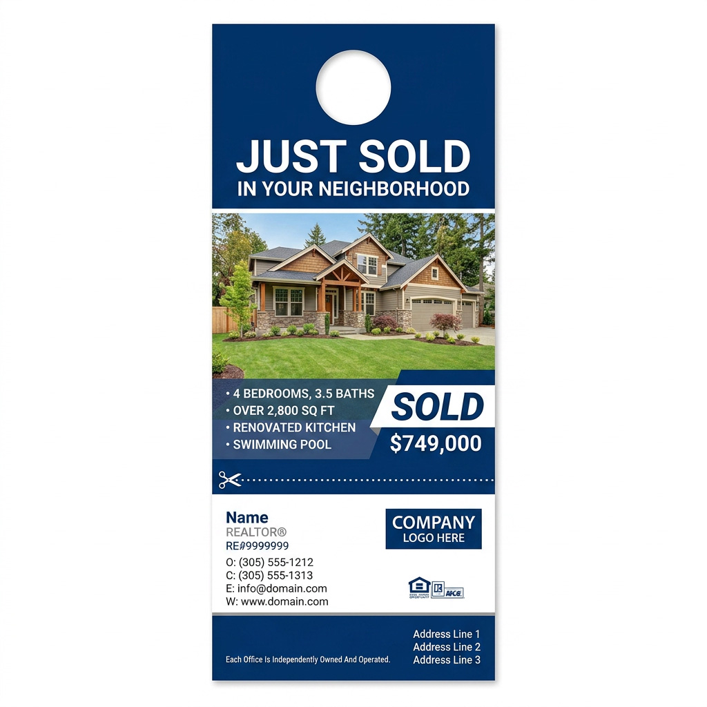 Door Hangers with Tear-Off Perforation (Economy)