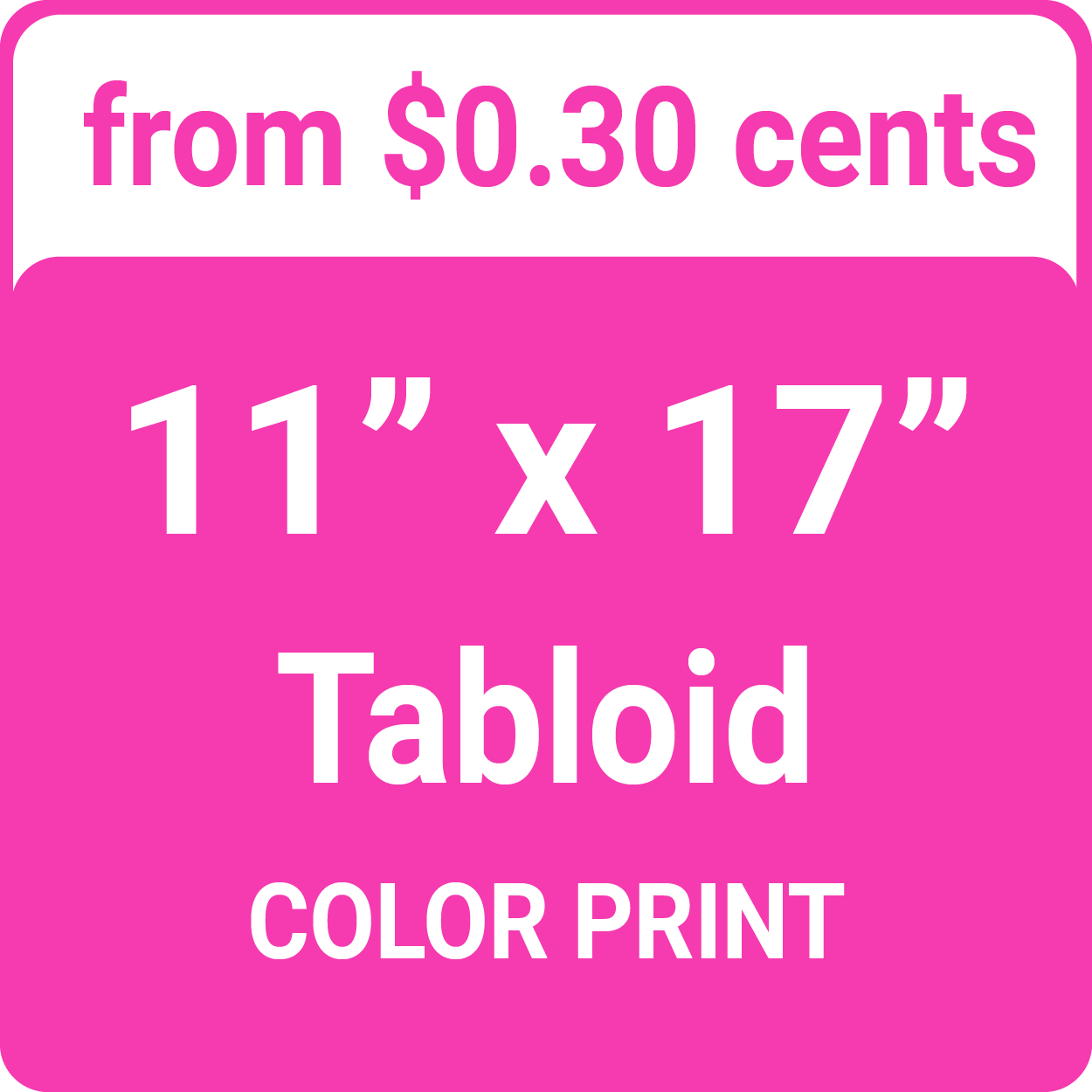 Tabloid 11x17 Color Copies